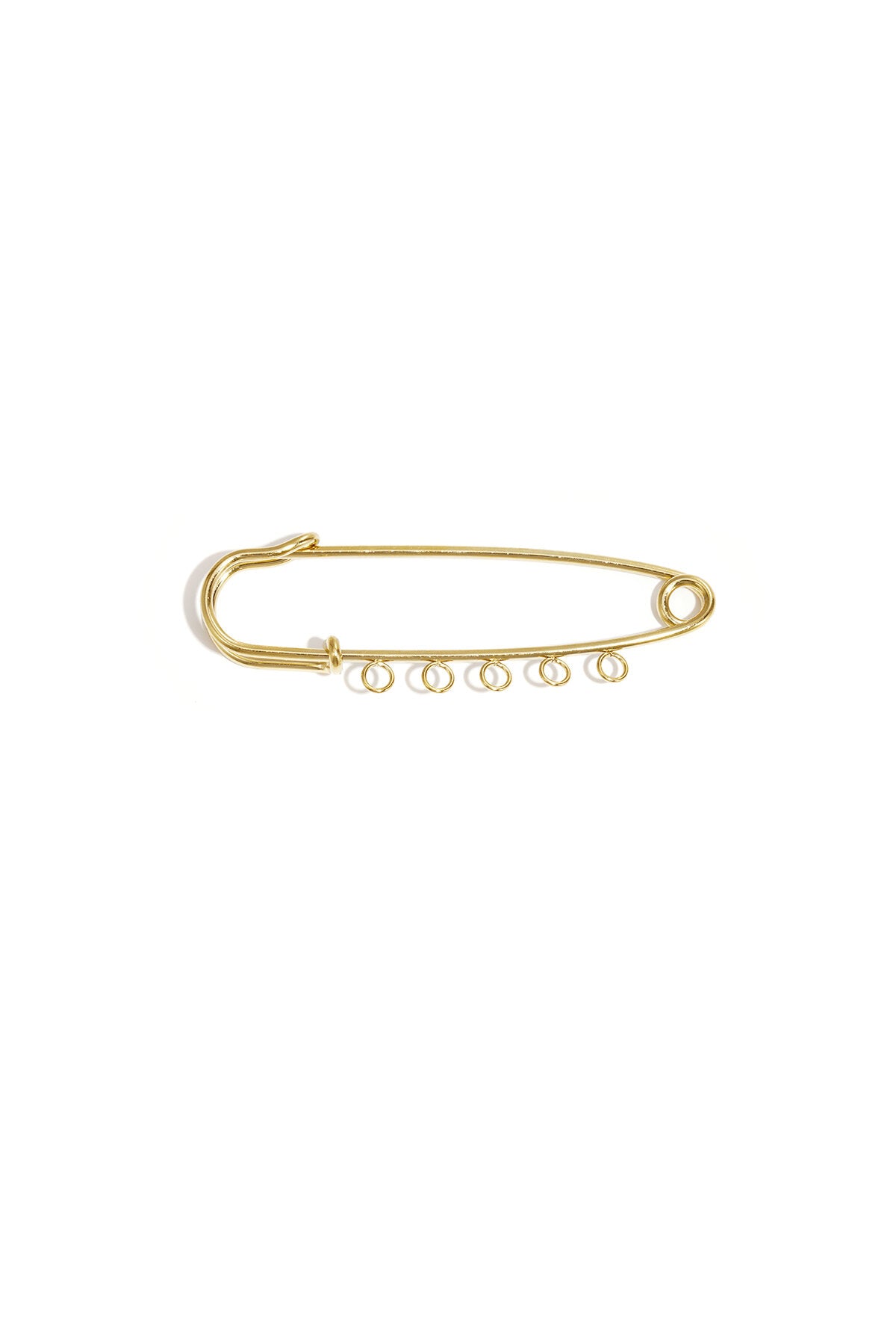 Elegant Gold-Toned Stainless Steel Brooch