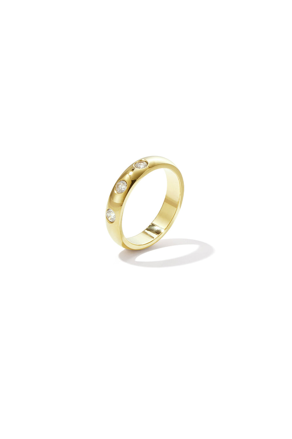 Elegant Gold-Toned Zircon Circle Ring for Daily Wear