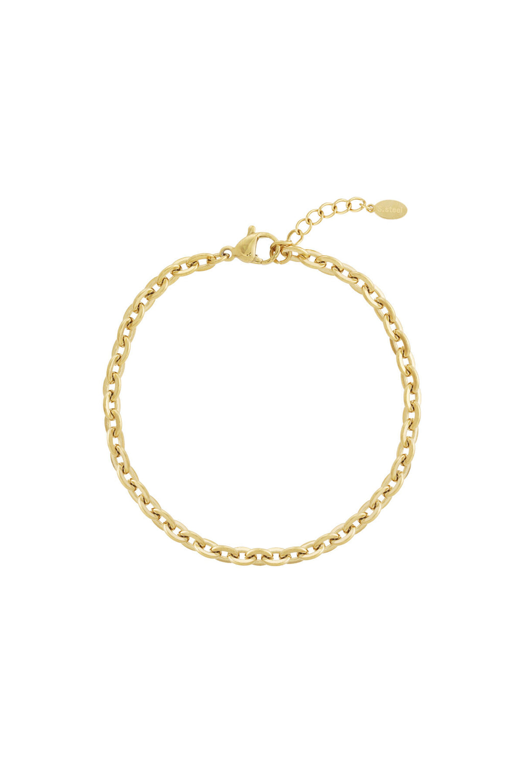Elegant Gold Color Stainless Steel Chain Bracelet for Women
