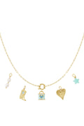 Blue heart DIY necklace