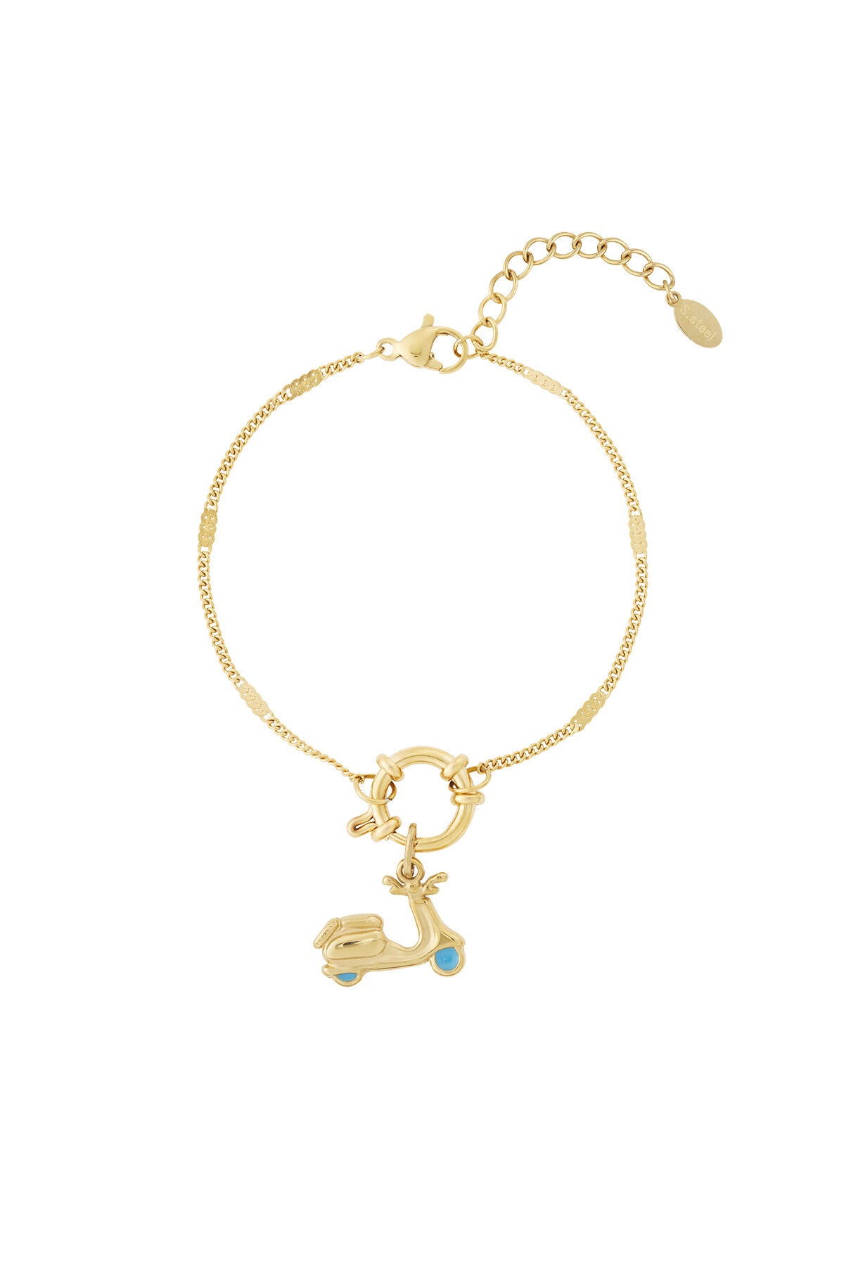 Chic 14K Gold Plated Cartoon Charm Bracelet