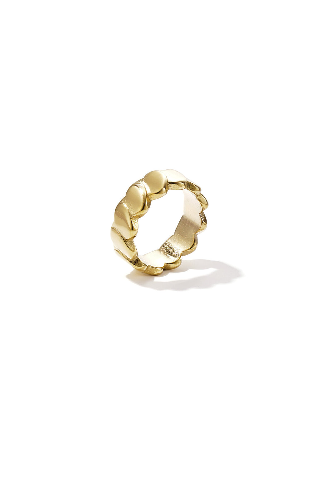 Elegant Gold-Toned Minimalist Heart Ring for Everyday Wear