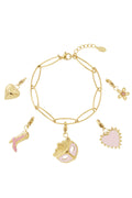 Elegant 14K Gold Plated Charm Bracelet for Women