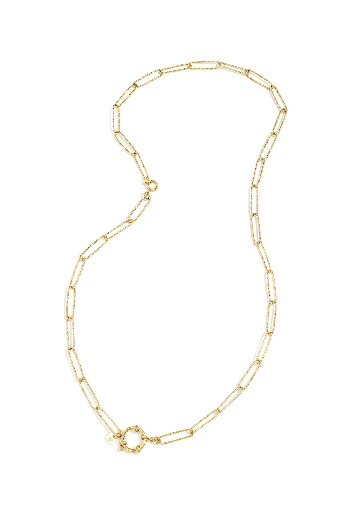 2-in-1 necklace and bracelet with textured links