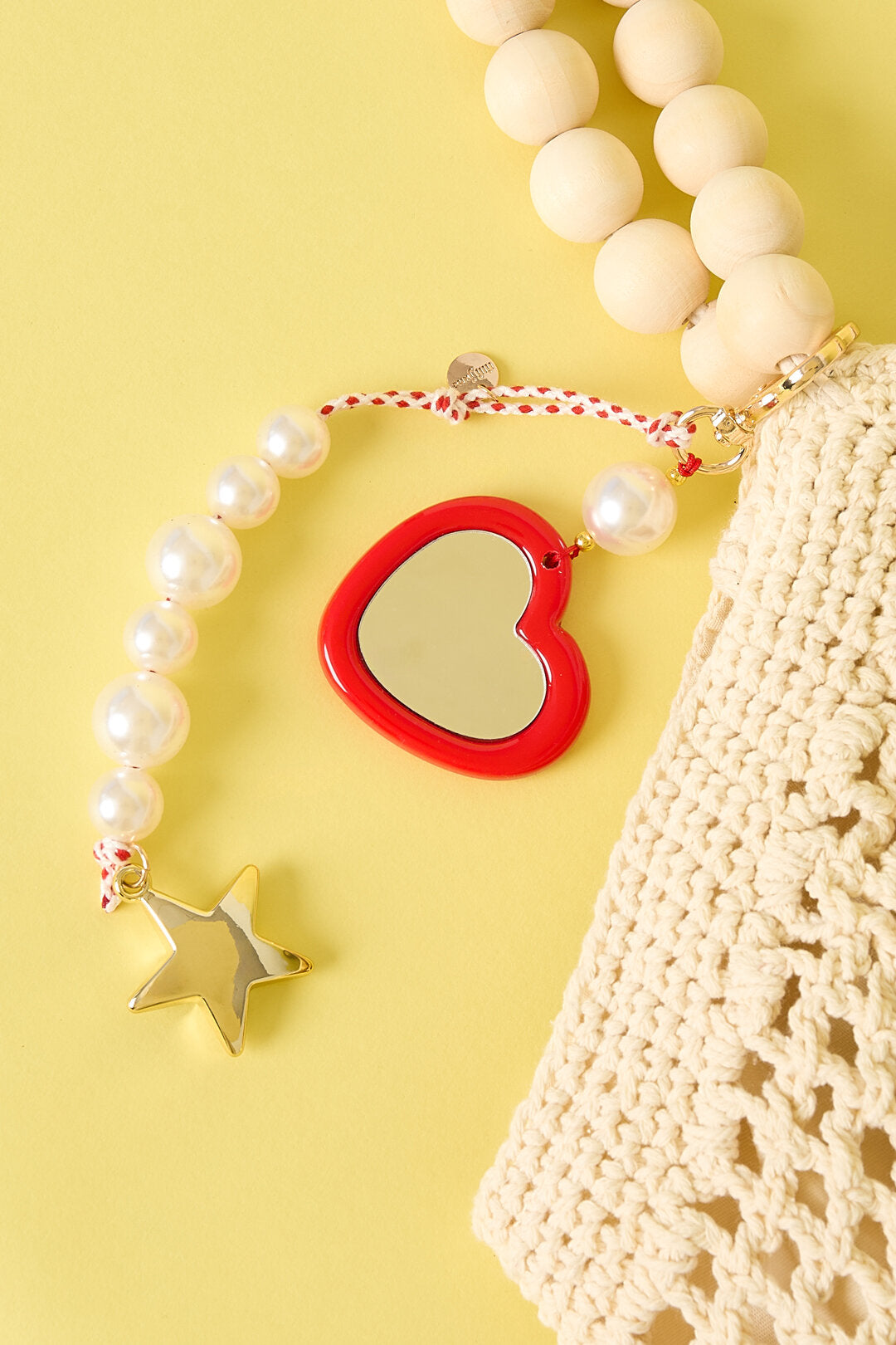 Charming Star Bead Bag Charm - Simple Elegance
