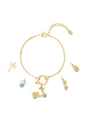 Chic 14K Gold Plated Cartoon Charm Bracelet