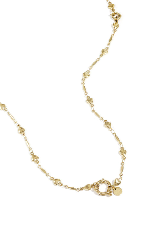 Chain with links and hearts detachable and adjustable
