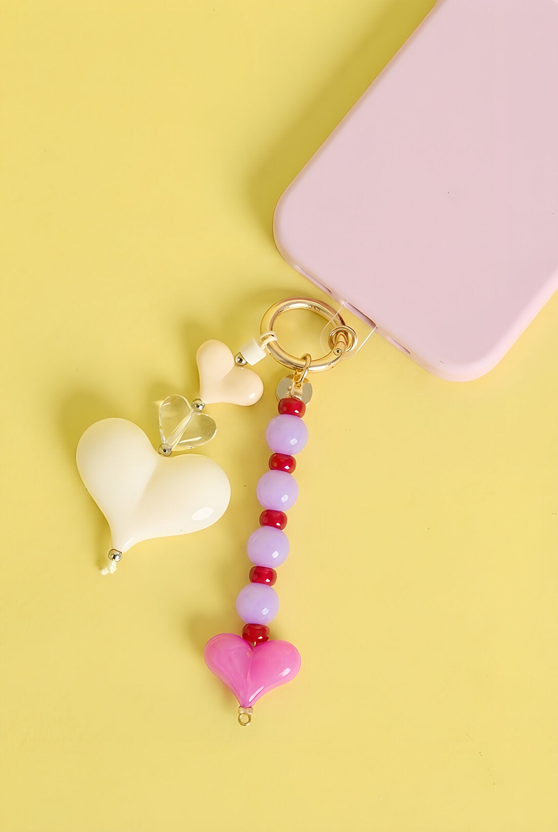 Charming Heart-Shaped Bag Charms for Spring