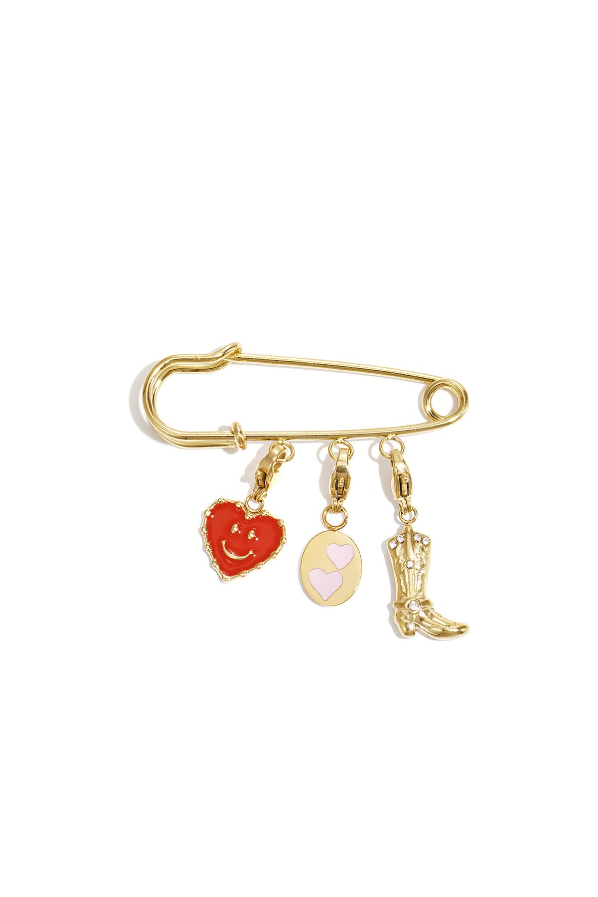 Elegant Gold Color Stainless Steel Brooch for Daily Wear