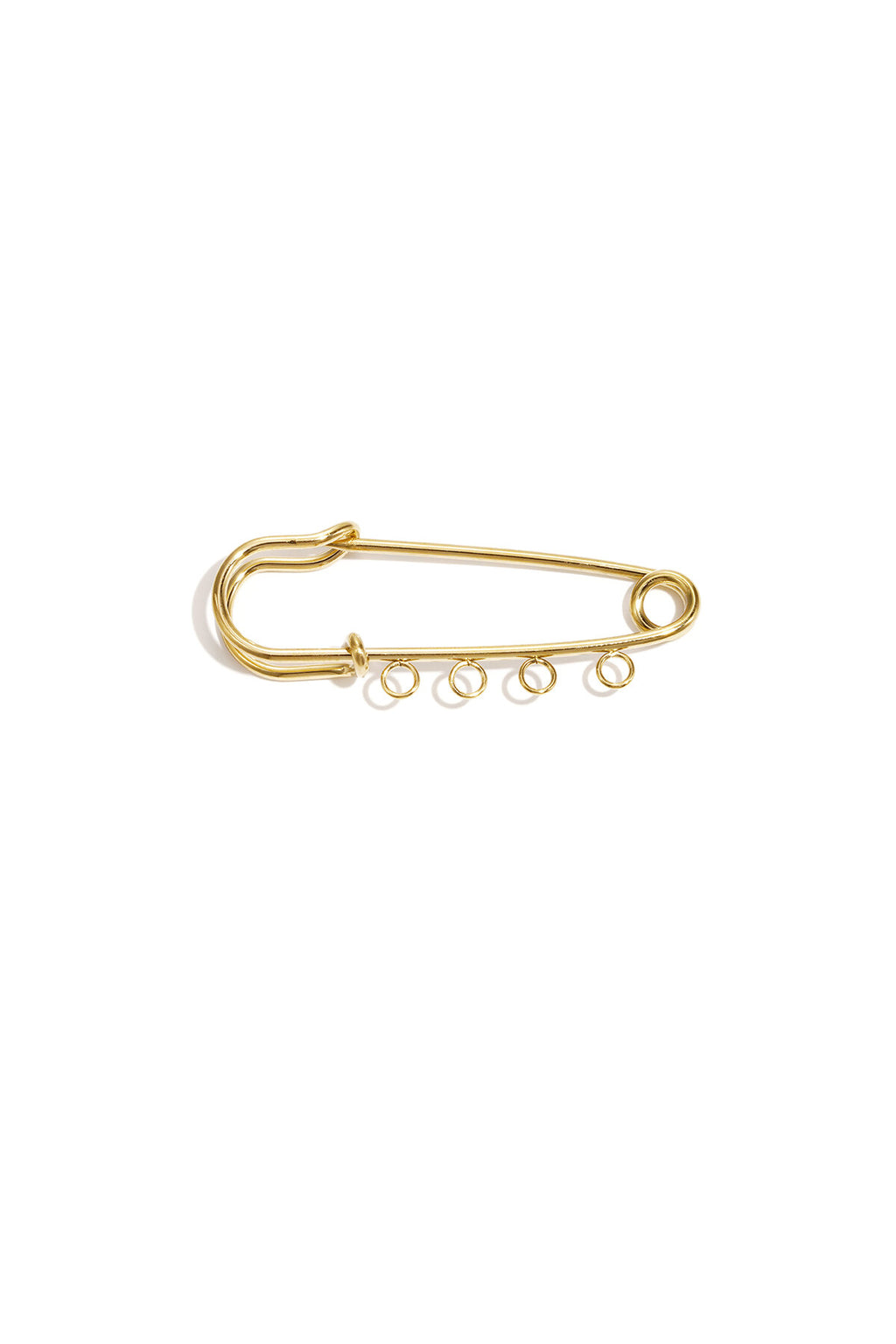 Elegant Gold-Toned Stainless Steel Brooch