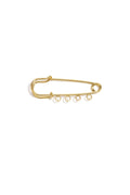 Elegant Gold-Toned Stainless Steel Brooch