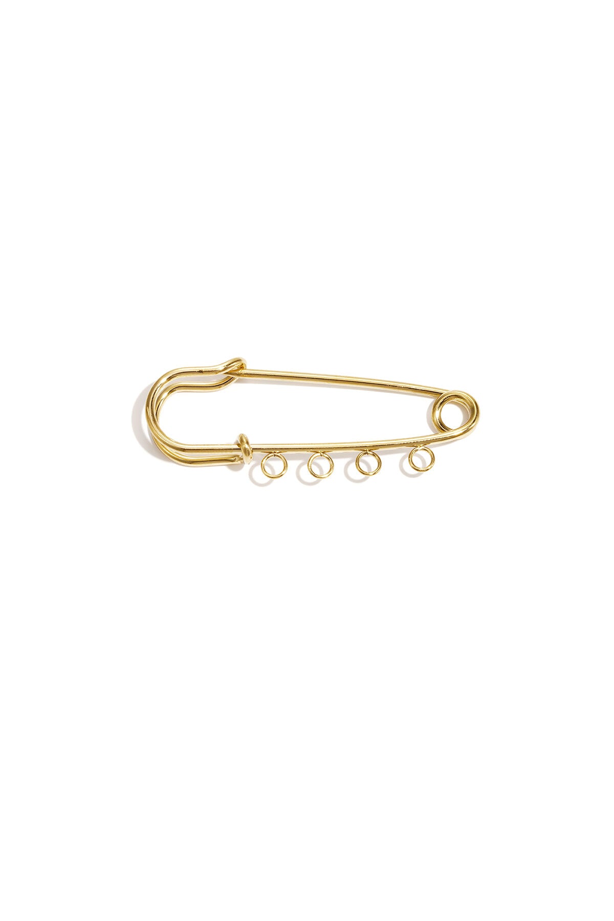 Elegant Gold-Toned Stainless Steel Brooch