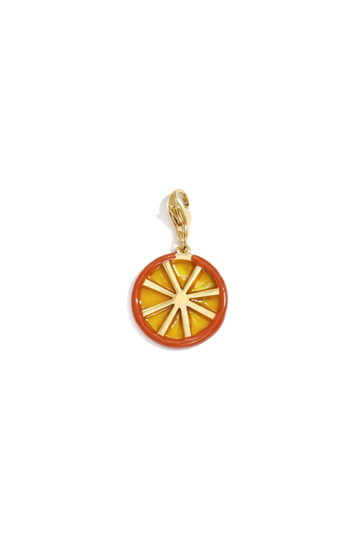 Stylish Gold Enamel Fruit Charm for Everyday Wear