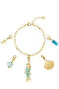 Elegant 14K Gold Plated Charm Bracelet for Women